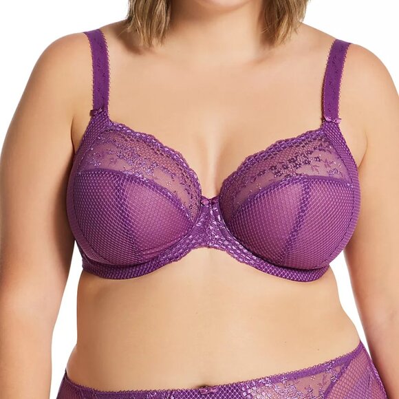 Elomi Women's Charley Purple Stretch Plunge Bra- Size 38K- New! - Picture 10 of 11